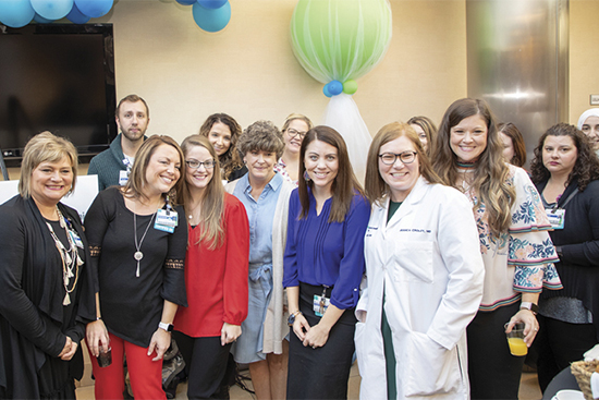 The cancer care team in Lexington celebrated the affiliation announcement between CHI Saint Joseph Health – Cancer Care Centers and Cleveland Clinic Cancer Care in October. 